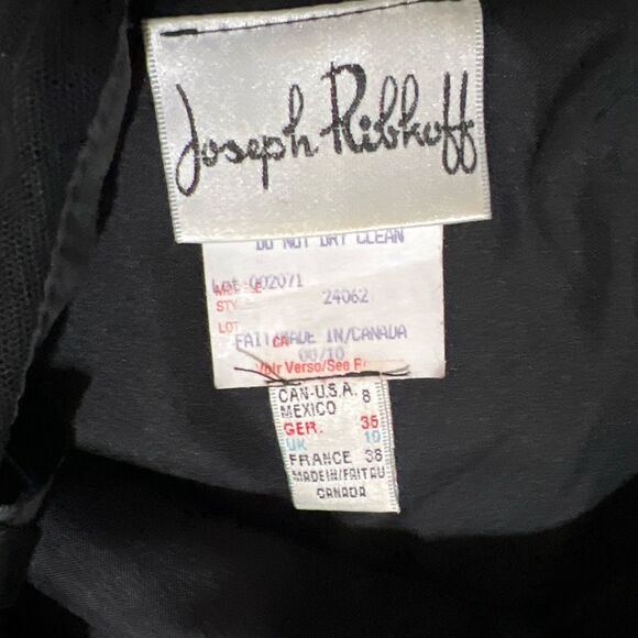 Joseph Ribkoff Beaded Straps Black Shift Dress Womens 8 Sleeveless VTG Canada - Picture 2 of 15